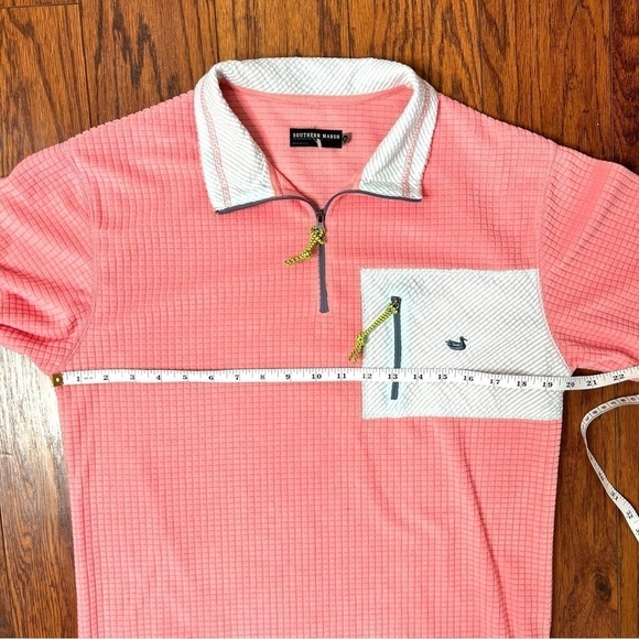 Southern Marsh Pink and Blue Pull Over Sweatshirt Popover 1/2 Zip Size XS - Picture 15 of 16